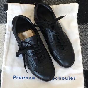 Proenza Schouler Black Leather Track Sneakers